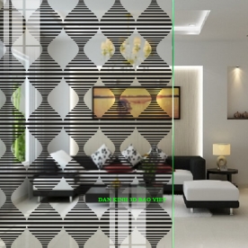 Decal dán kính nghệ thuật 3d glass108