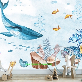 Giấy dán tường trẻ em 3d kid376