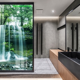 Tranh dán kính 3d 2 mặt kw160