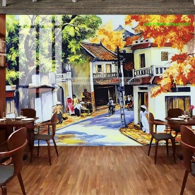 Tranh dán tường phố cổ n2003-222