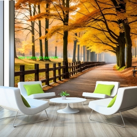 Tranh dán tường phong cảnh thiên nhiên mùa thu n2003-244