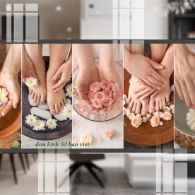 Decal dán kính cao cấp tiệm nails spa n2005-306