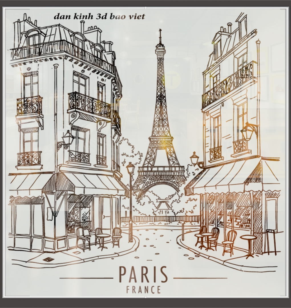 Decal dán kính mờ nghệ thuật 3d seglass176