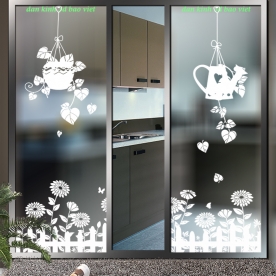Decal dán kính nghệ thuật 3d glass175