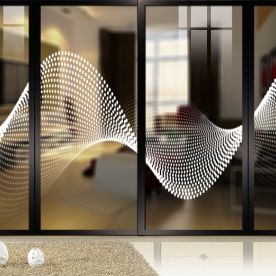 Decal dán kính nghệ thuật 3d trong suốt glass174