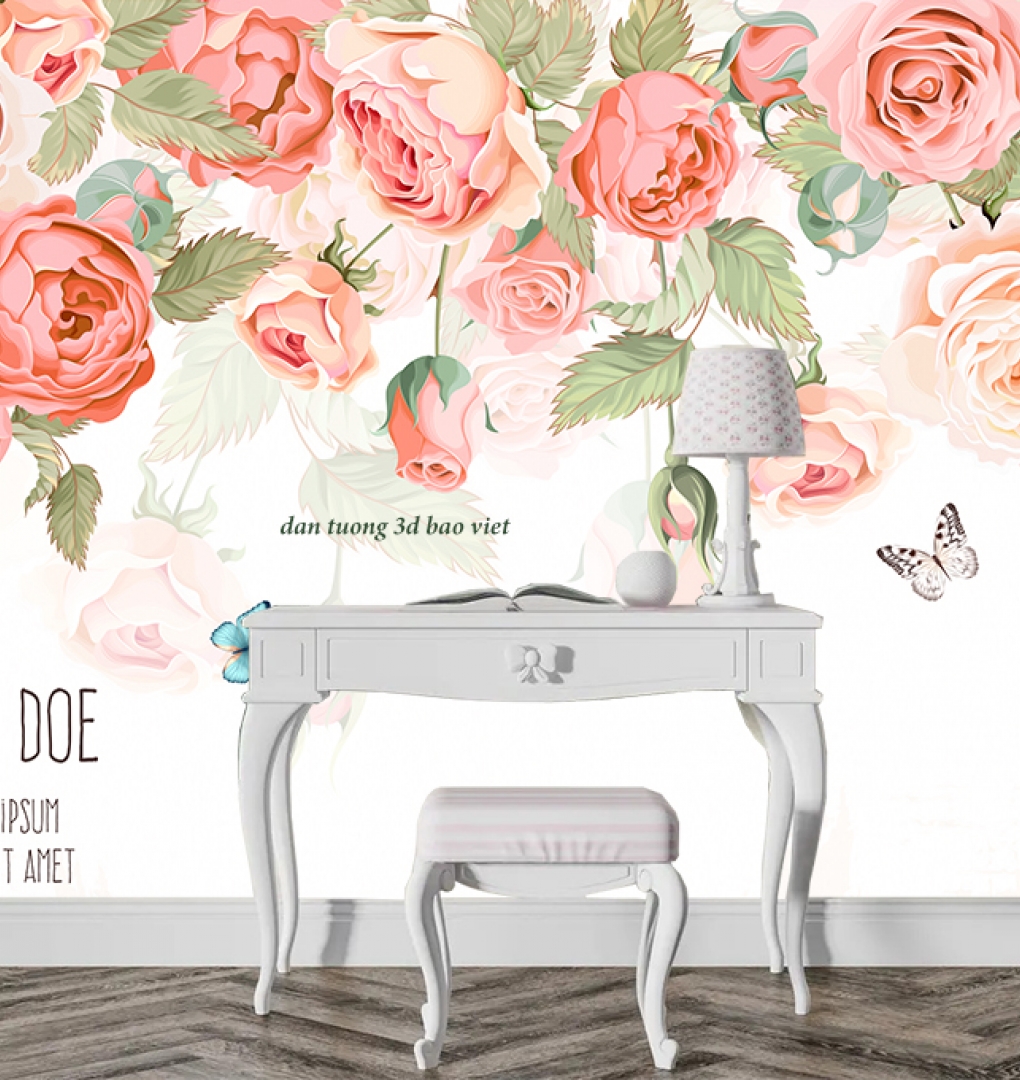 Giấy dán tường 3d h400