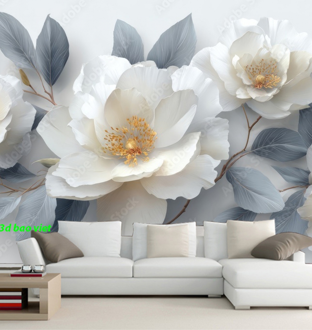 Giấy dán tường 3d màu xanh sn2005-s330