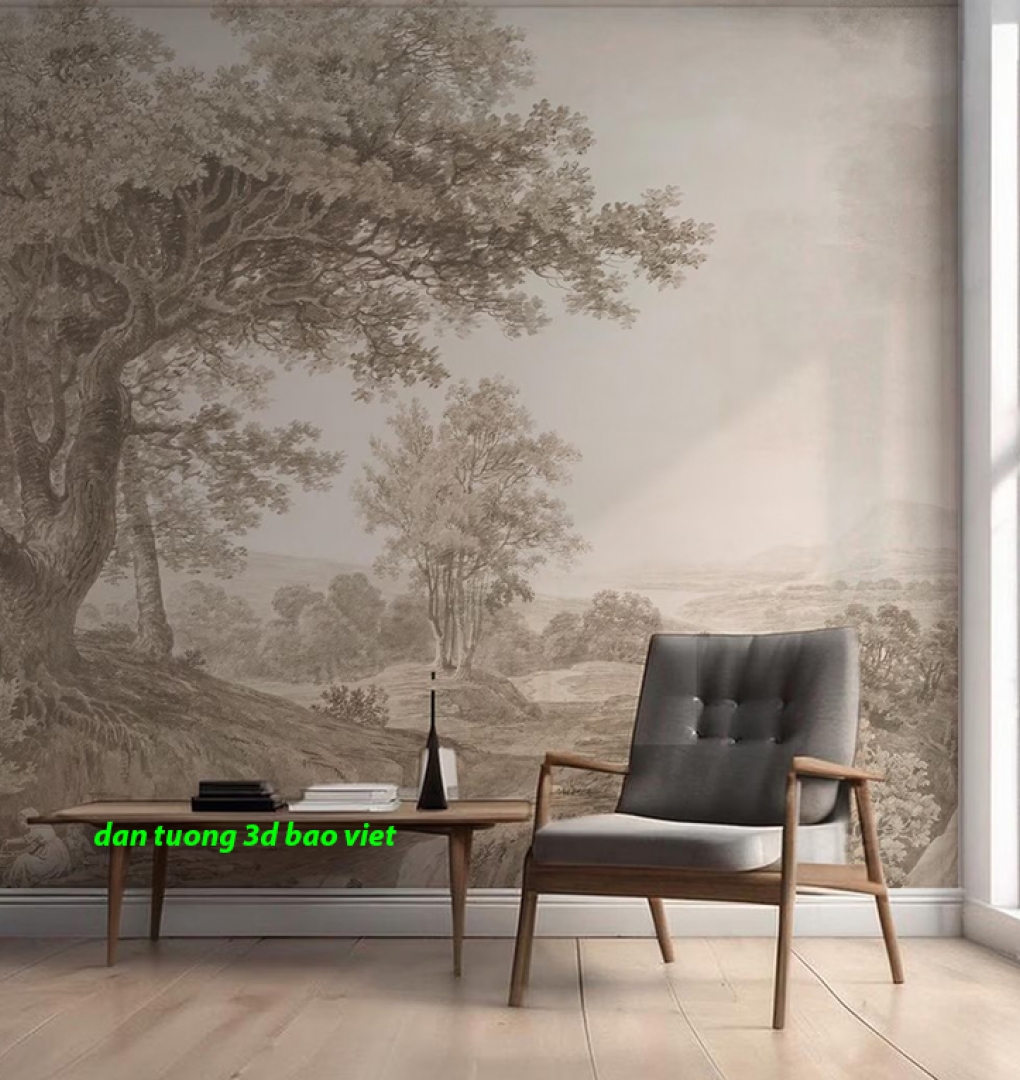 Giấy dán tường phòng khách cổ điển n2005-321