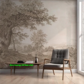 Giấy dán tường phòng khách cổ điển n2005-321