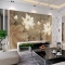 Giấy dán tường phòng khách hoa sen h401
