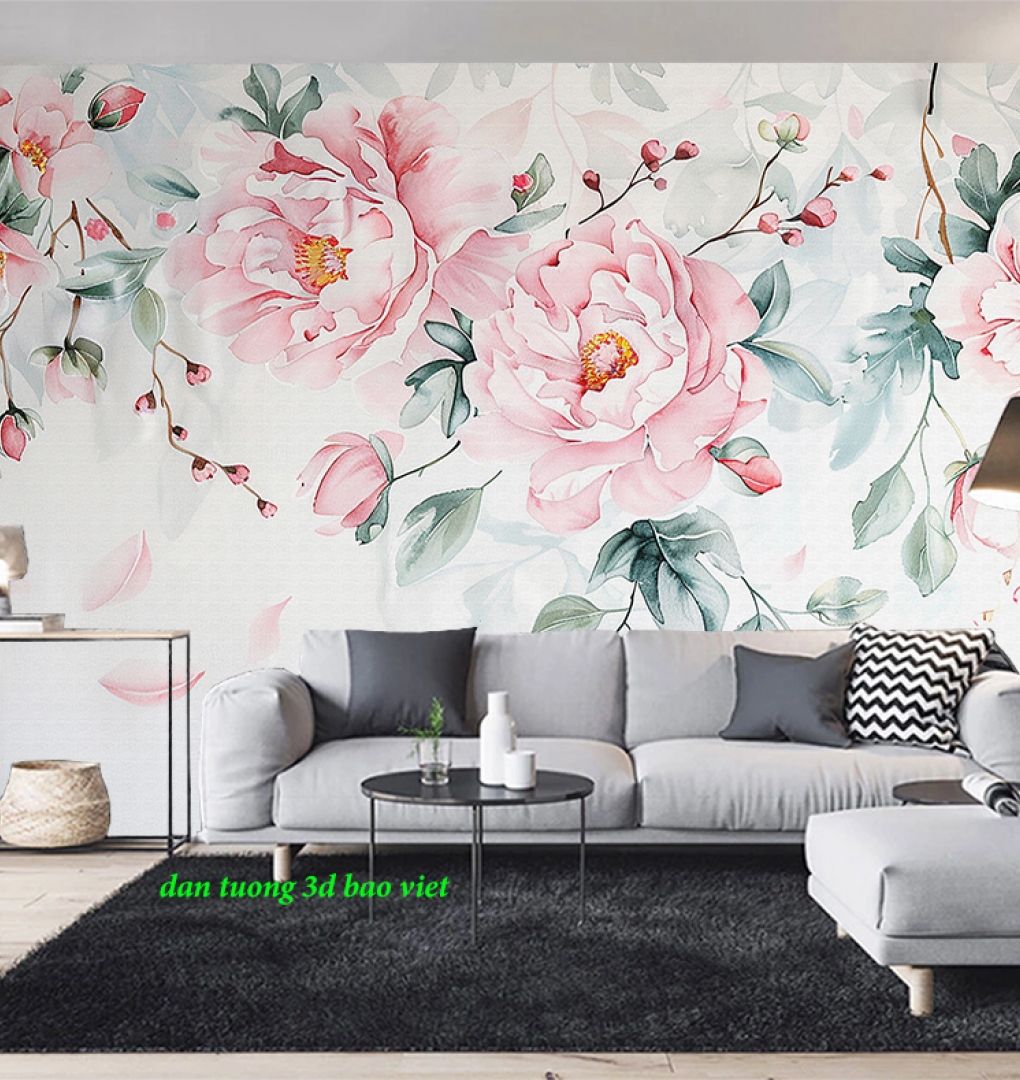 Giấy dán tường phòng khách sang trọng seh401