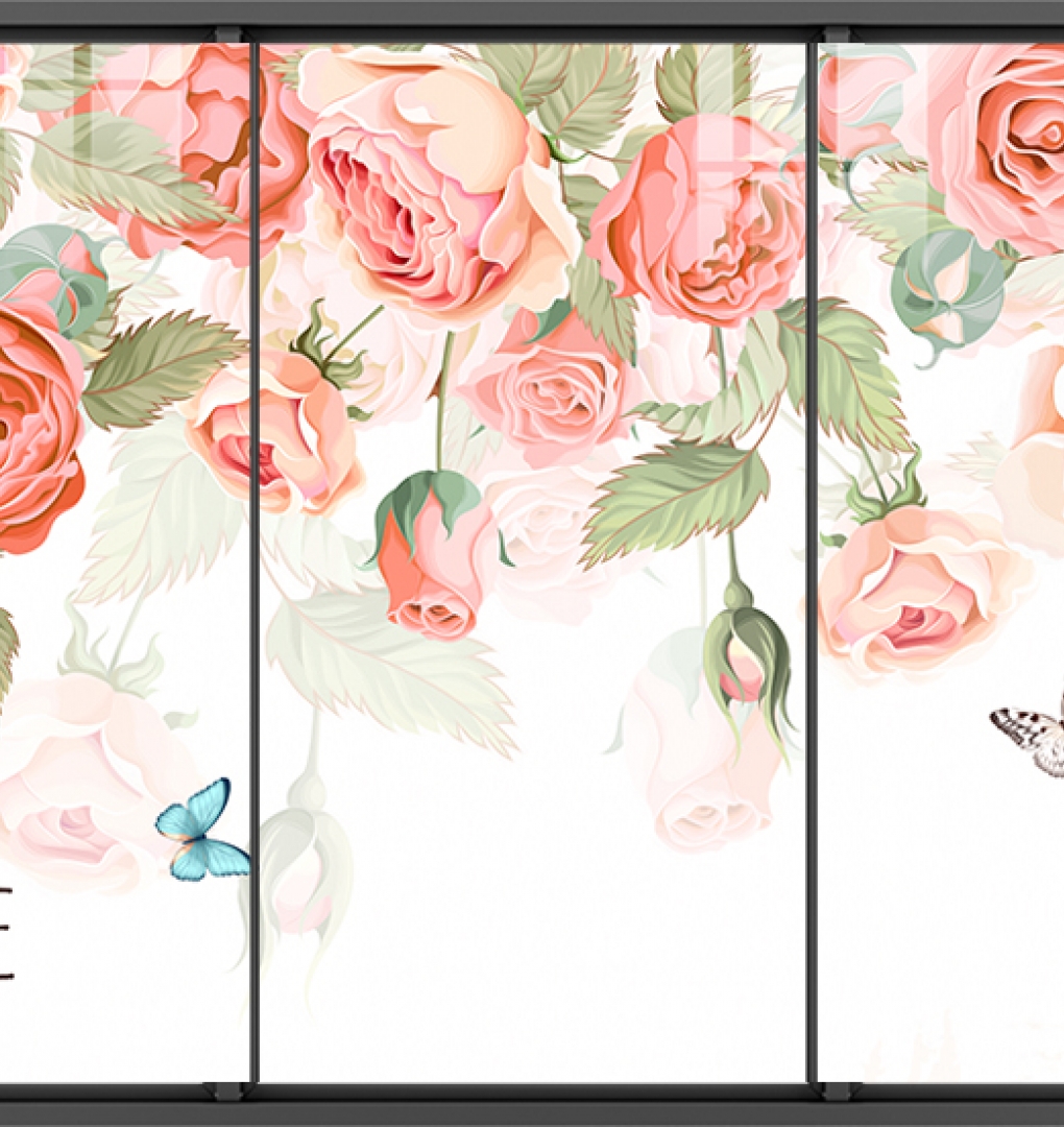 Tranh dán kính 3d 2 mặt seh400