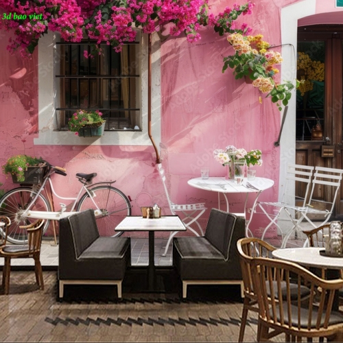 Tranh dán tường cho quán cafe n2005-315