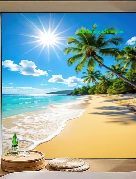 Tranh dán tường phong cảnh biển se312