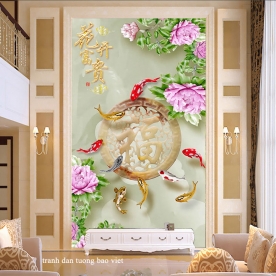 Tranh dán kính 3d k343