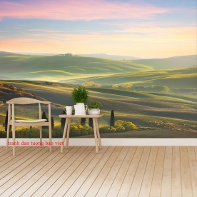 Tranh dán tường sông núi me162