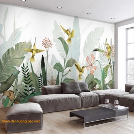 Giấy dán tường phòng ngủ tropical me337