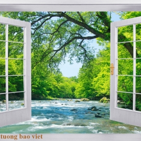 Tranh dán tường cửa sổ me320