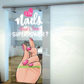 Decal dán kính cao cấp 2 mặt cho tiệm nails se147