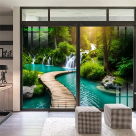 Tranh dán kính 3d 2 mặt đẹp n2003-255