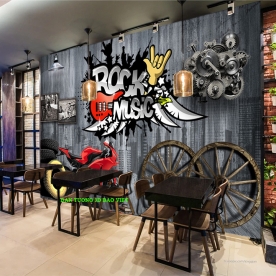 Tranh dán tường cho quán cafe n2003-300