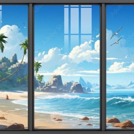 Tranh dán kính 3d 2 mặt n2004-530