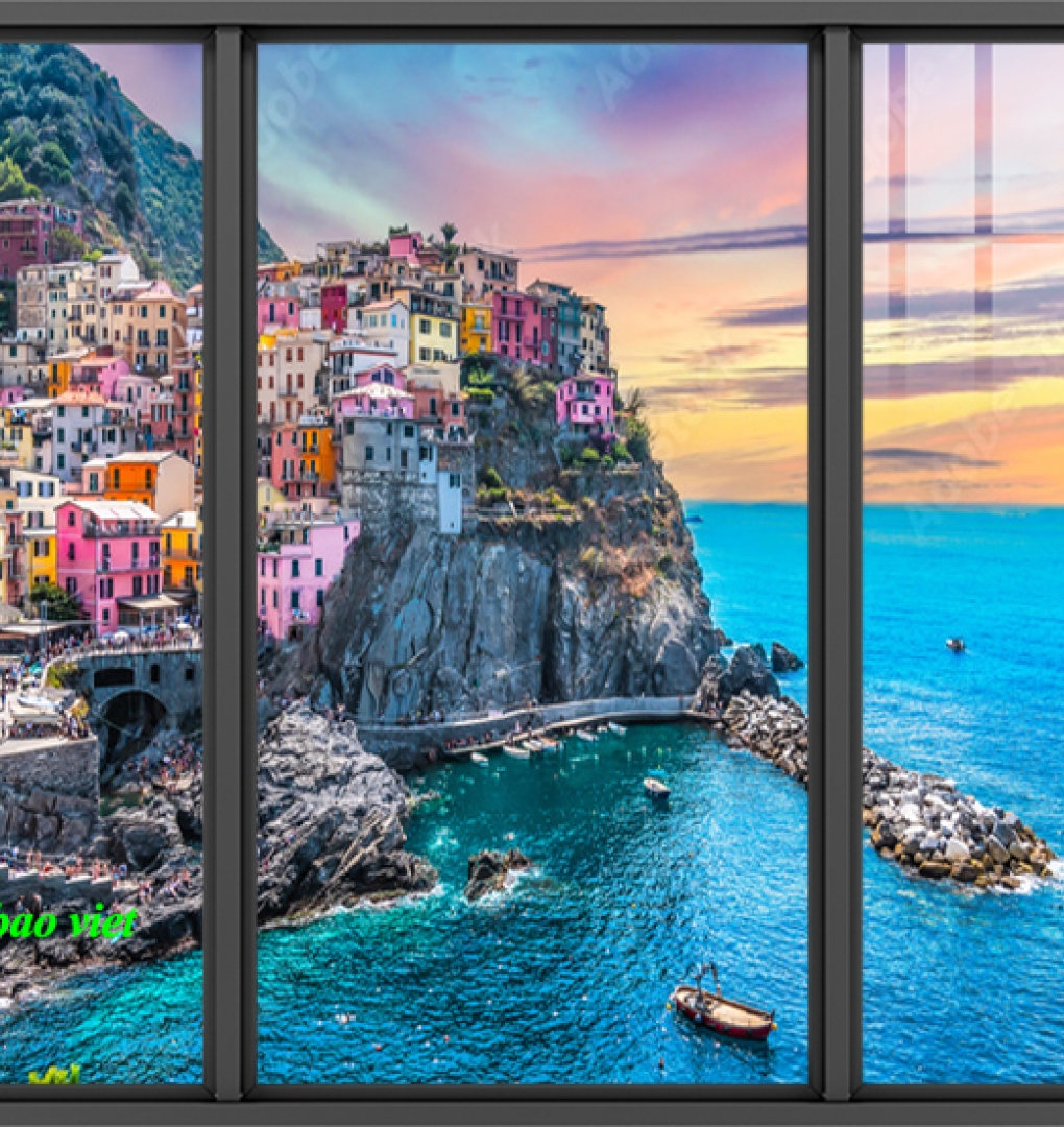 Tranh dán kính 3d 2 mặt phong cảnh n2004-506