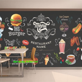 Tranh dán tường cho quán cafe n2004-499