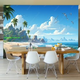 Tranh dán tường phong cảnh biển n2004-530