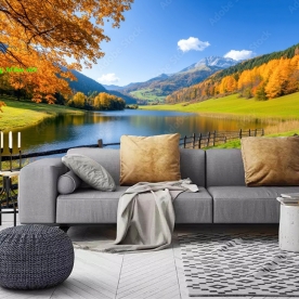 Tranh dán tường phong cảnh sông núi n2004-536