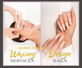 Decal dán kính cao cấp 3d tiệm nails spa nails076