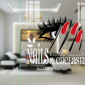 Decal dán kính cao cấp nails spa se201