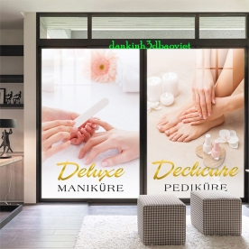 Decal dán kính cao cấp tiệm nails spa nails075