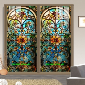 Tranh dán kính 3d 2 mặt cổ điển k610