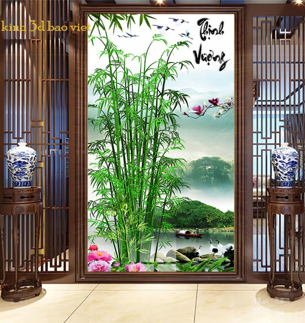 Tranh dán kính 3d 2 mặt k612