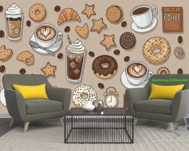 Tranh dán tường cho quán cafe n2005-339