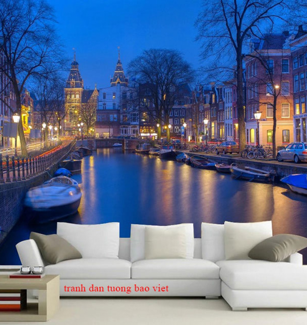 Tranh dán tường thành phố me196