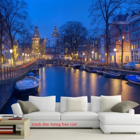 Tranh dán tường thành phố me196