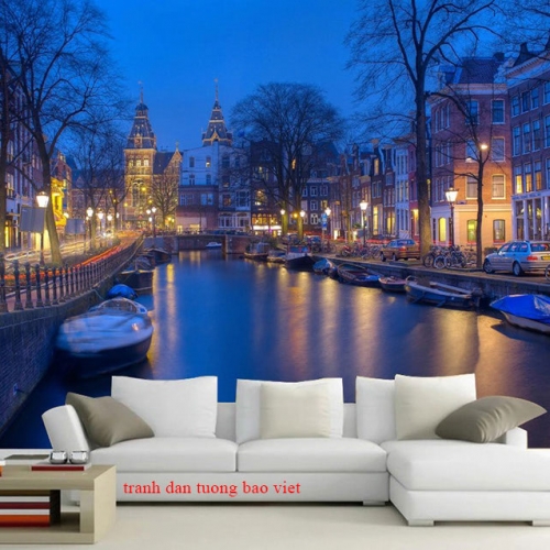 Tranh dán tường thành phố me196
