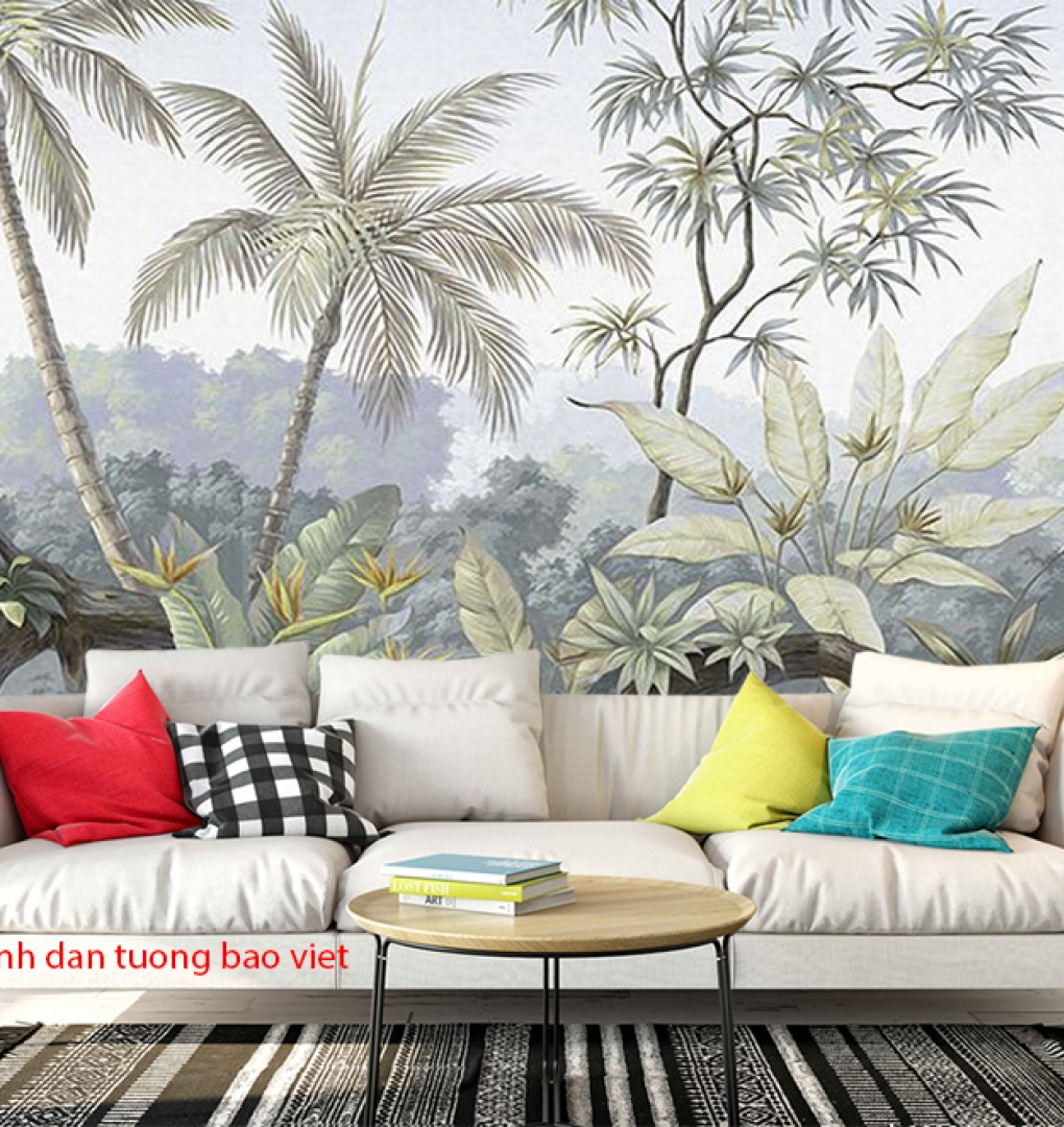 Giấy dán tường nhiệt đới me355