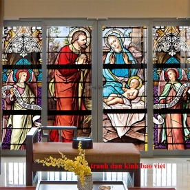 Tranh dán kính công giáo 2 mặt k419