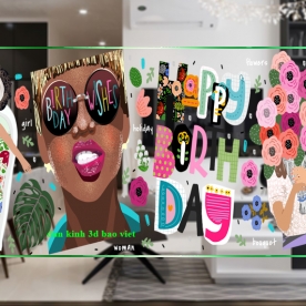 Decal dán kính cao cấp 3d cho nail spa se151