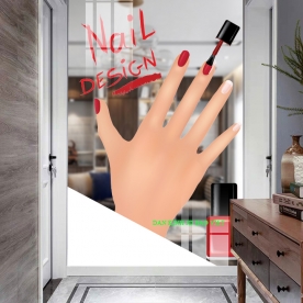 Decal dán kính cao cấp cho tiệm nails se149