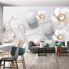 Giấy dán tường phòng khách 3d n2003-306