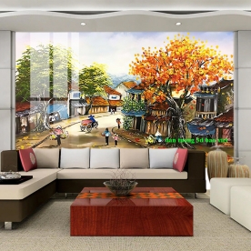 Tranh dán tường 3d phố cổ n2003-309