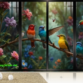 Tranh dán kính 3d 2 mặt n2004-560