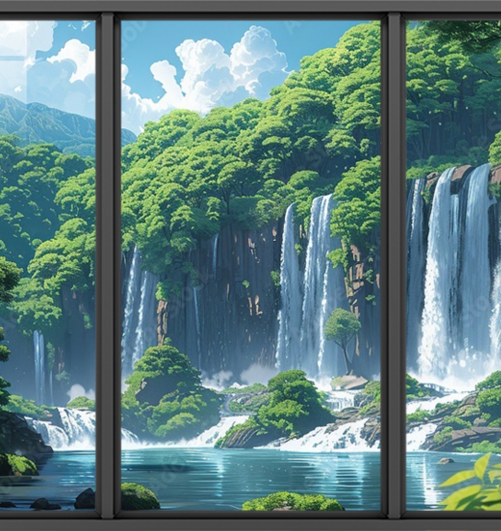 Tranh dán kính 3d 2 mặt phong cảnh n2004-551