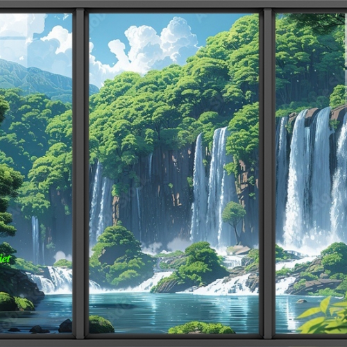 Tranh dán kính 3d 2 mặt phong cảnh n2004-551