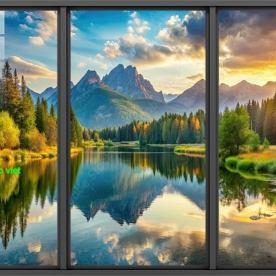 Tranh dán kính 3d 2 mặt phong cảnh n2004-559