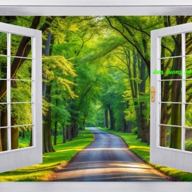 Tranh dán tường cửa sổ n2004-544